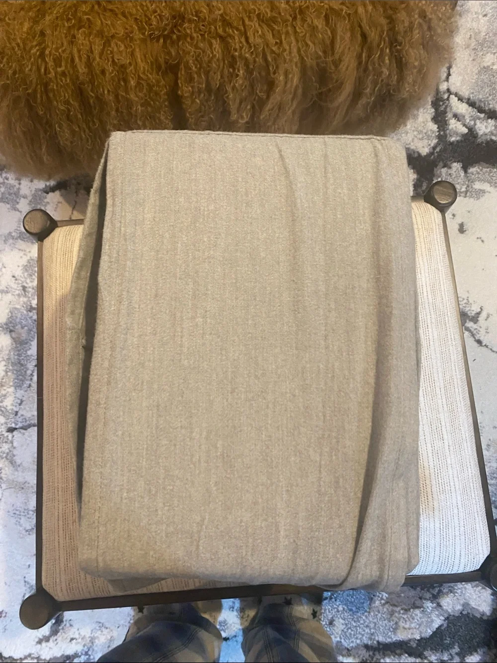 Threshold King Size Flannel Grey sheet set